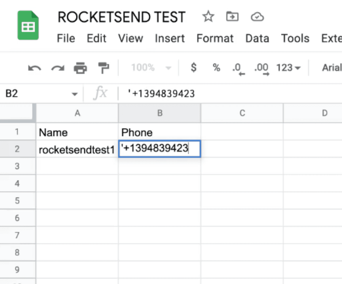 Phone numbers entered with country codes and plus sign